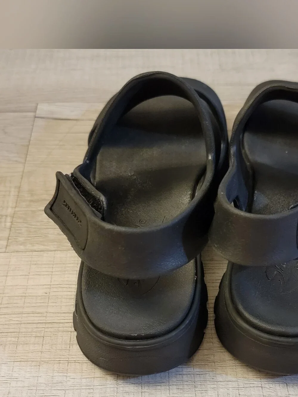 Skechers Black Double-Strap Slingback Comfort Sandals